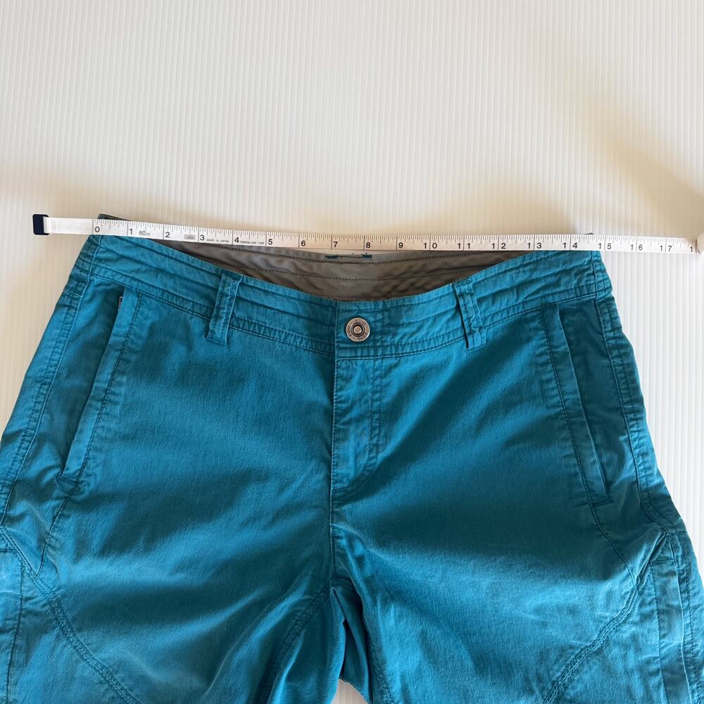 KUHL Spire Hiking Shorts Sz 8 Teal Blue UPF50 Gorpcore Sportif Hiking Camping - Picture 9 of 15